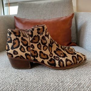 Sam Edelman Leopard Print Cowhide Ankle Booties